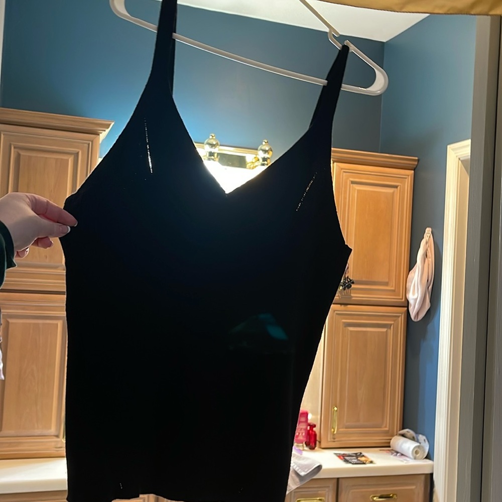 Women’s Black knitted-looking tank top /Size 1X (16W-18W)